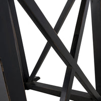 Provincial Oak Round Dining Table 140cm Distressed Black