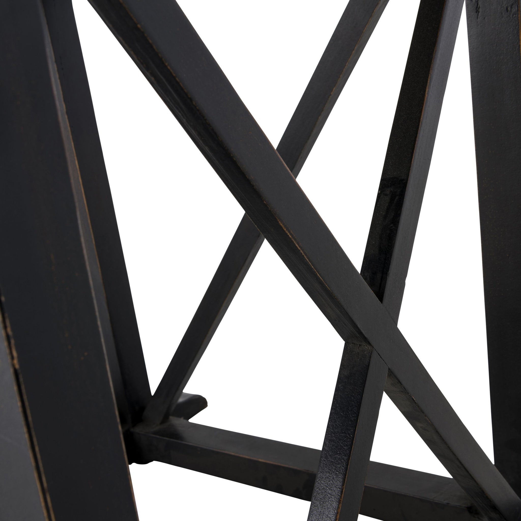 Provincial Oak Round Dining Table 140cm Distressed Black