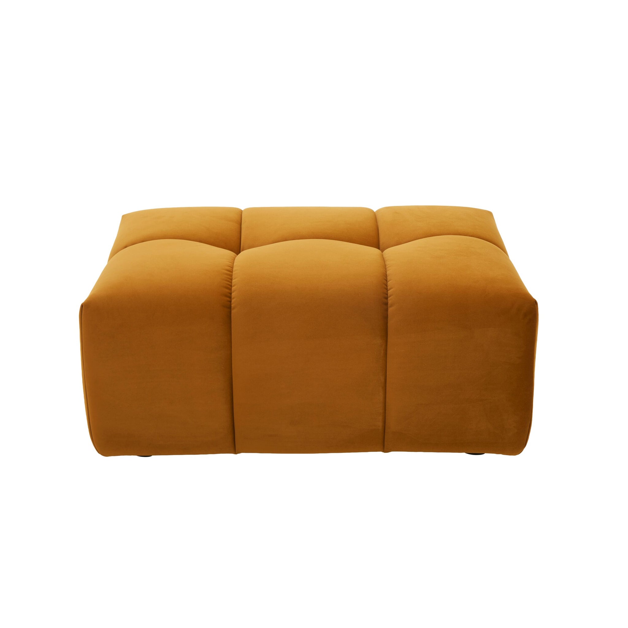 Alexis Ottoman Velvet Sofa Ochre