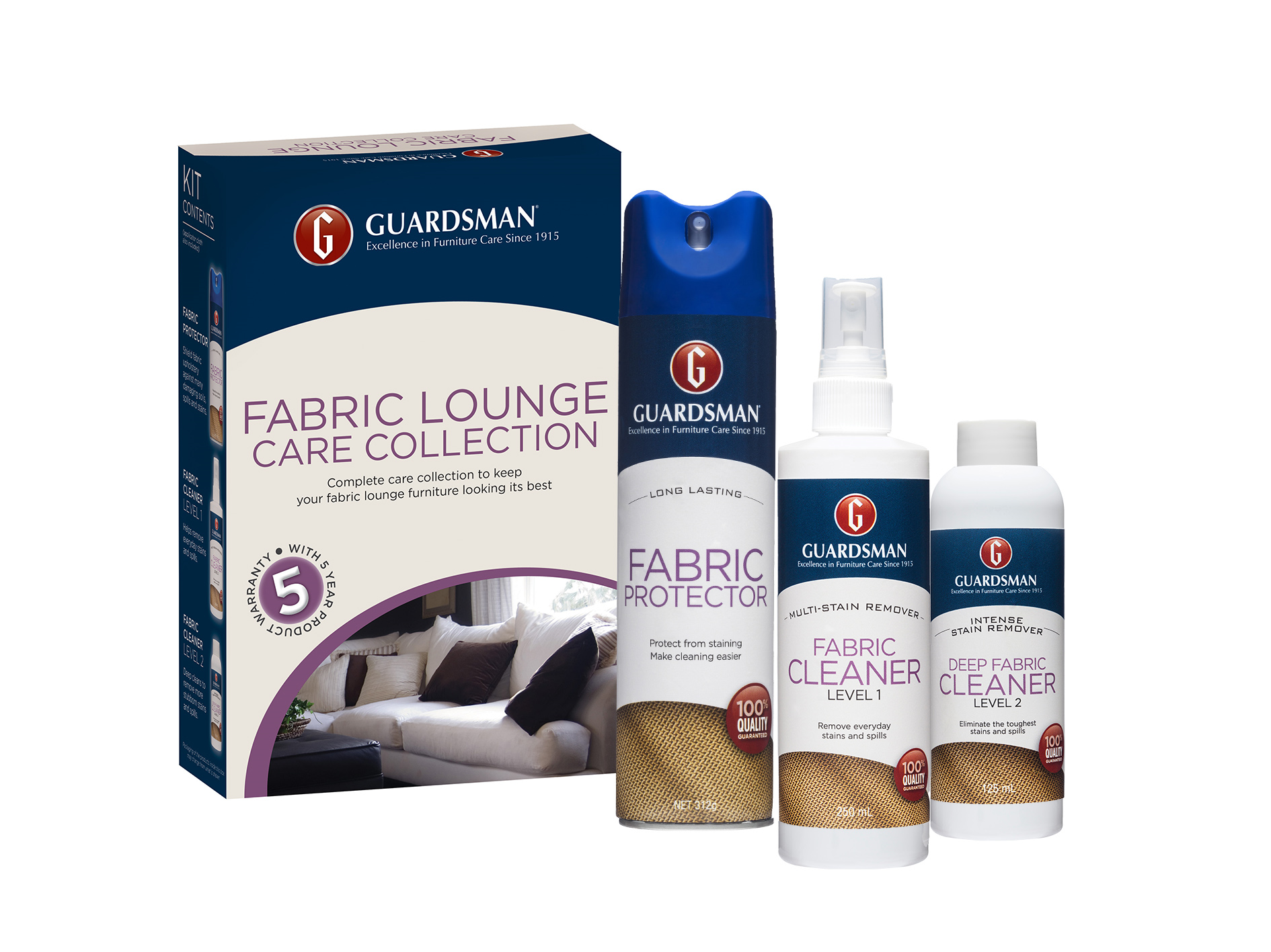 Guardsman Fabric Lounge Care Kit with 5 Year Warranty 2-4 Seats