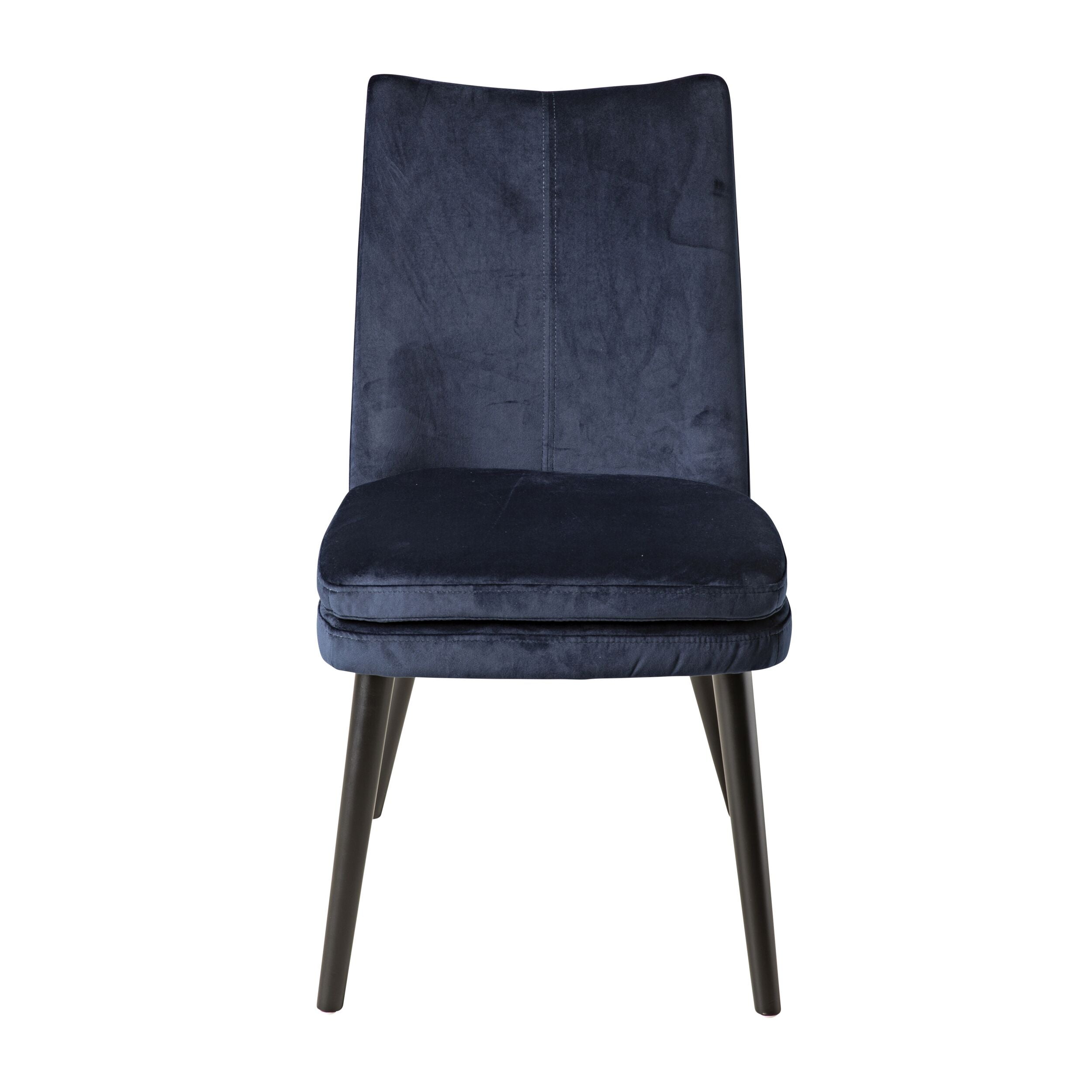 Aura Velvet Dining Chair Indigo Blue - Image 1