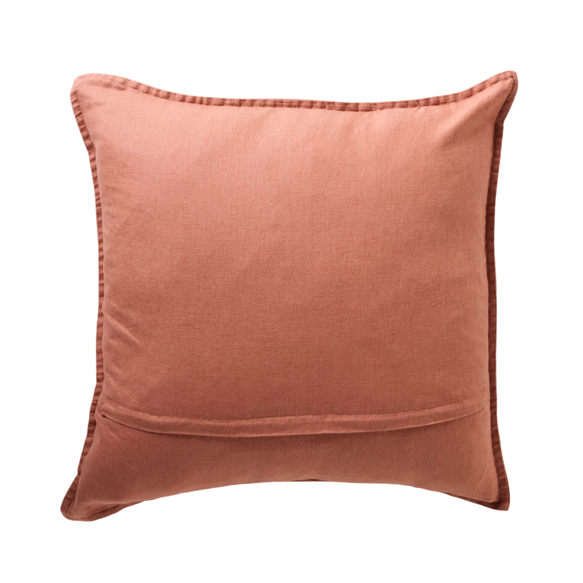 Hamptons French Linen Cushion Terracotta 50x50cm