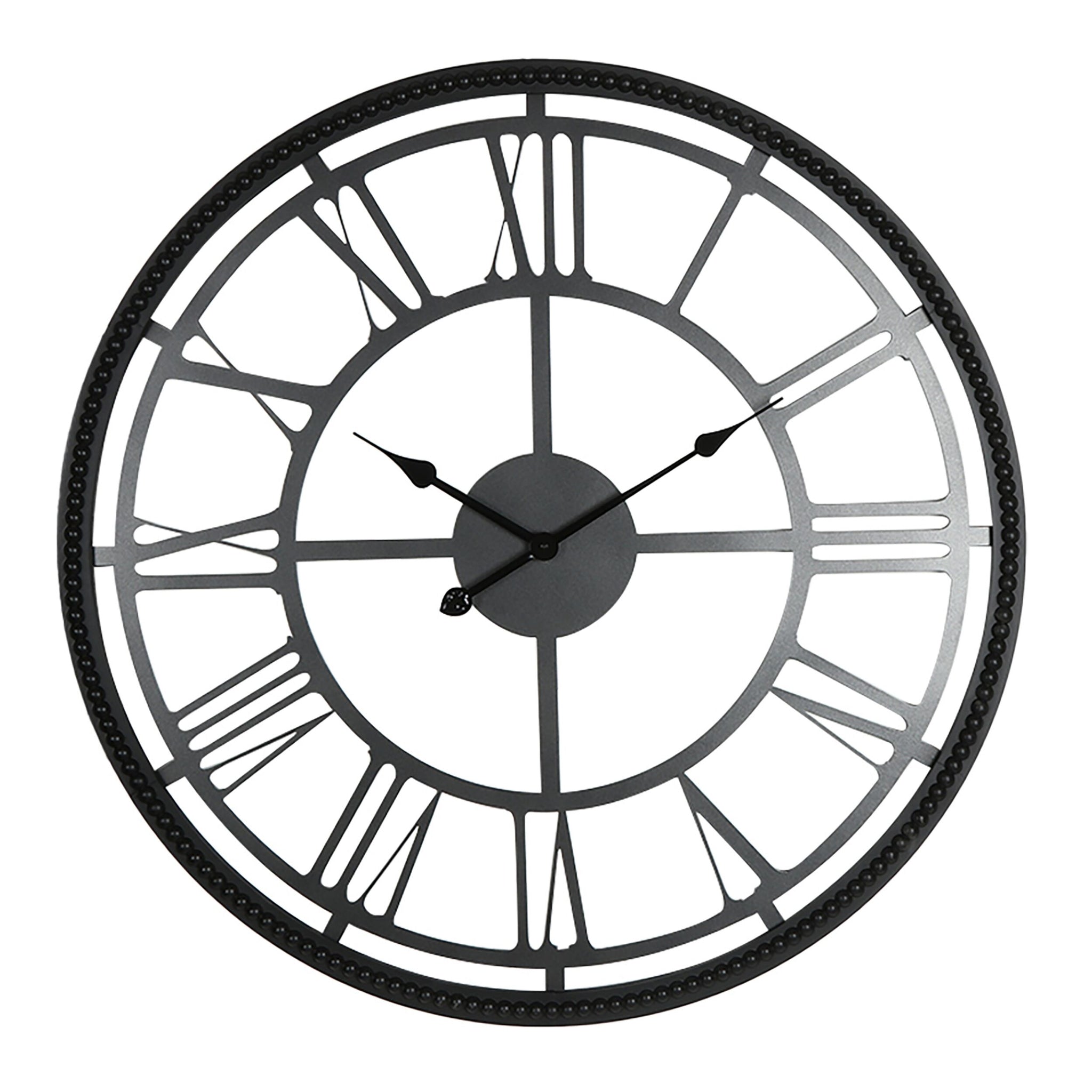 Roman Cut Out Iron Wall Clock 80cm