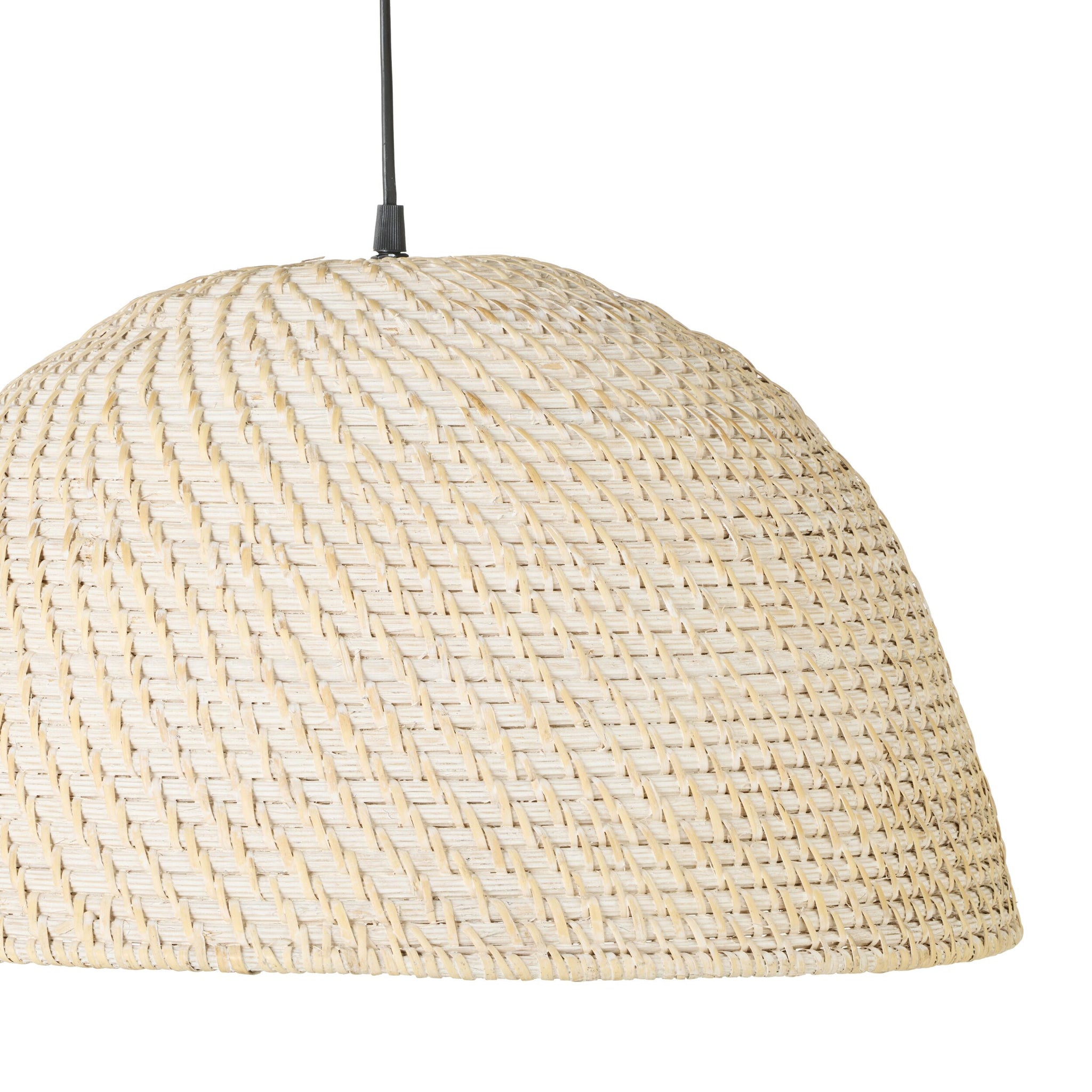 Marina Rattan Pendant White Wash 50x50x28cm