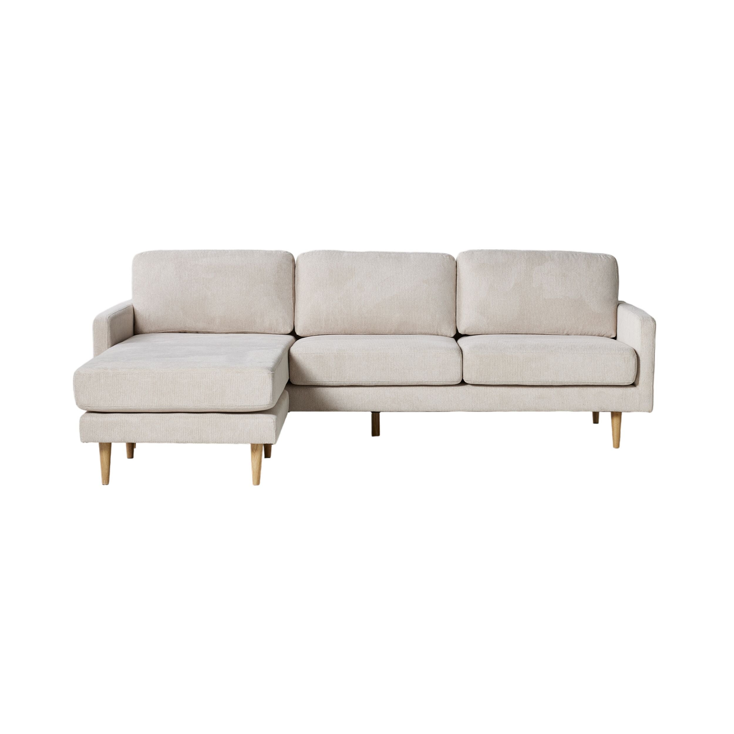 Boden 3 Seater Sofa with Reversible Chaise Sorrento Almond