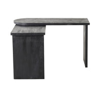 Harrie L Shape Rotating Desk Black