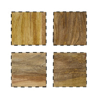 Checkerboard Trim Square Coasters