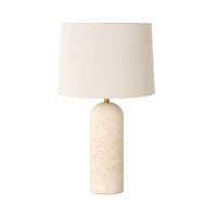 Siena Round Travertine Table Lamp 61cm