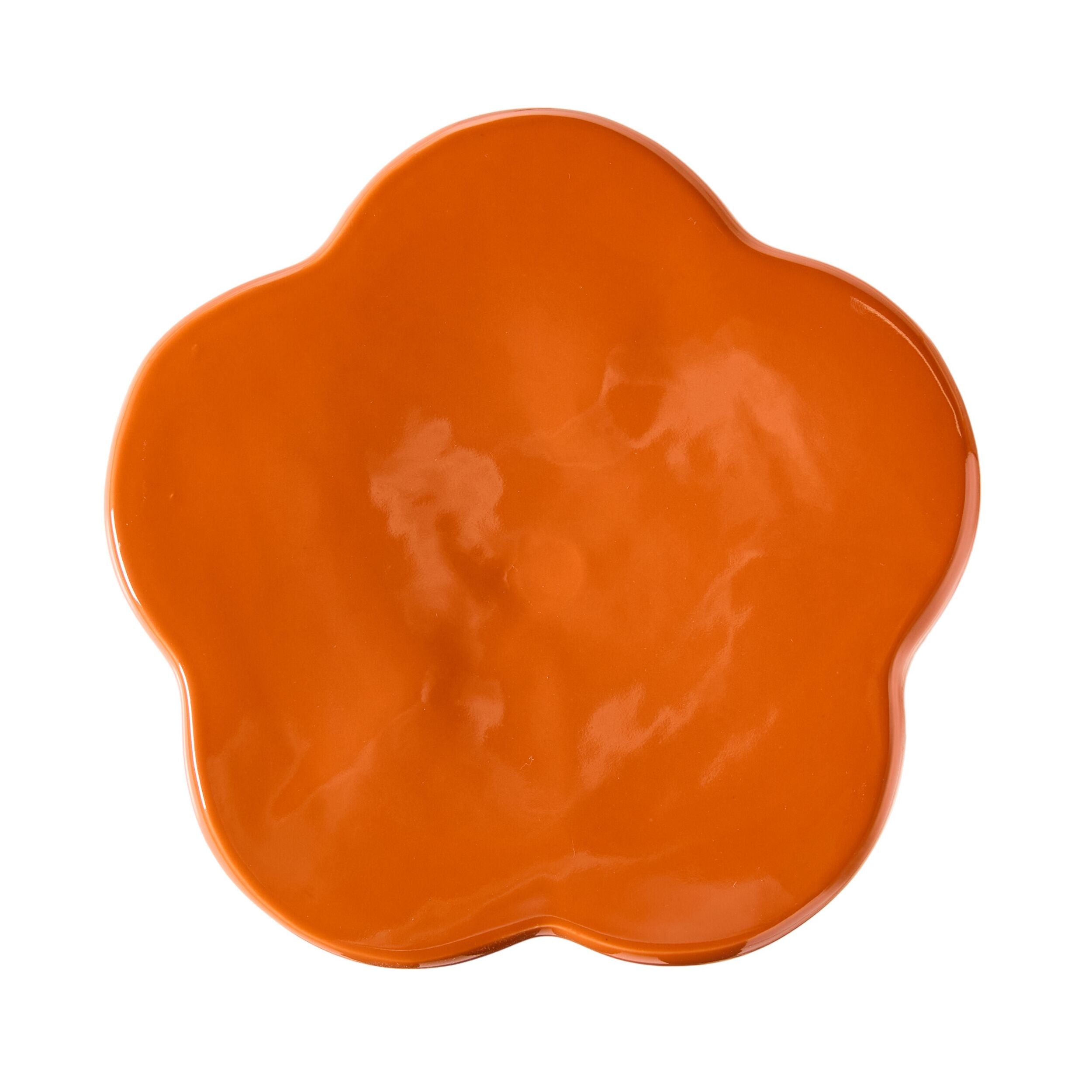 Kylix Curvy Stool Orange Gloss 46cm