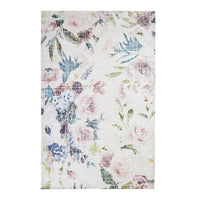 Botanical Snow Digital Printed Tufted Shaggy Rug 240x150cm