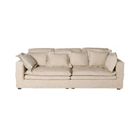 Slouch 3 Seater Sofa Natural Weave