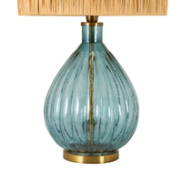 Elisa Glass Table Lamp Blue 80cm