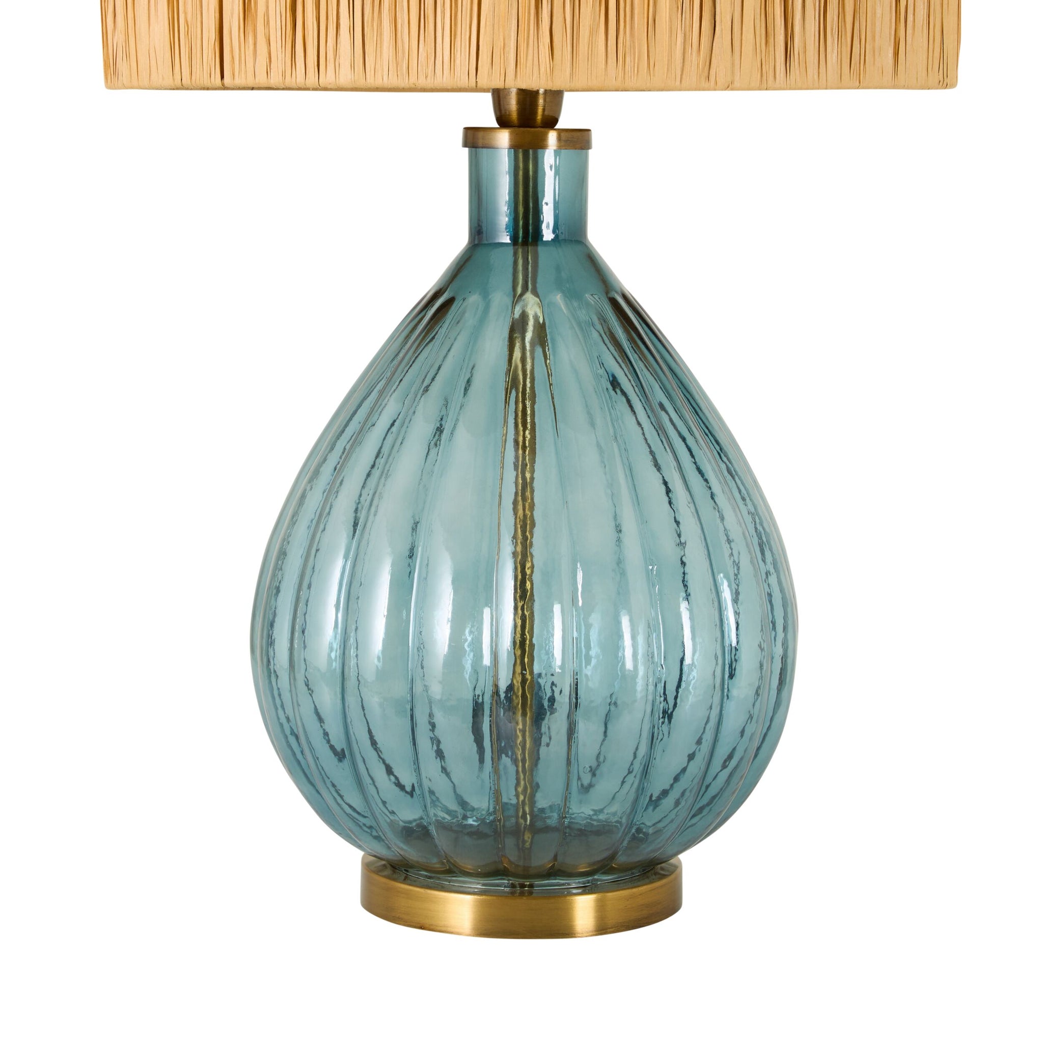 Elisa Glass Table Lamp Blue 80cm