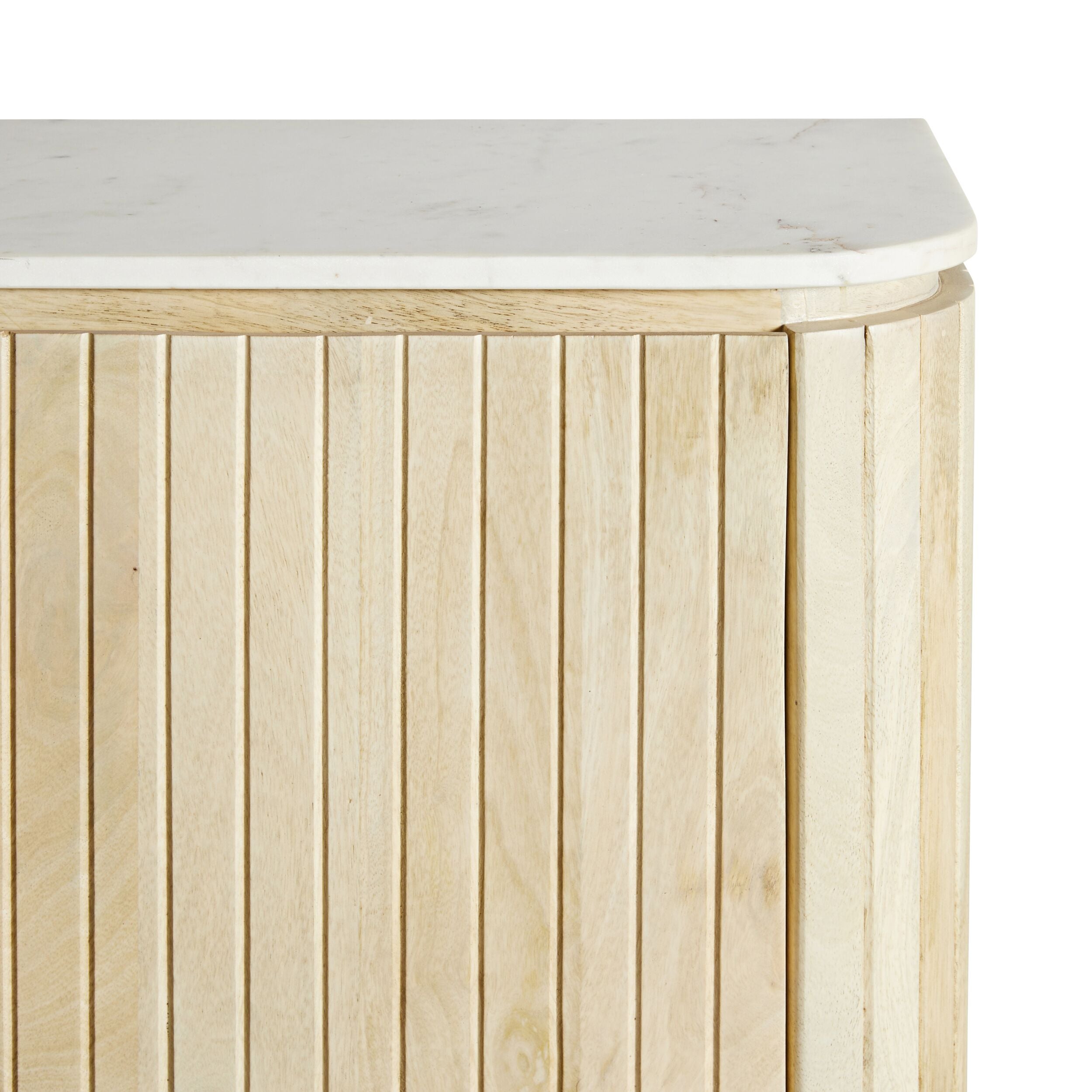 Deva Bedside with Marble Top Natural