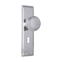 0733 Door Knob Milton Lock Pair Chrome Plated H200xW50xP73mm