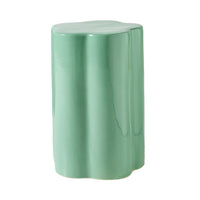 Kylix Curvy Stool Green Gloss 46cm