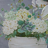 Galleries Porcelain Petals Framed Textured Print 120x60cm
