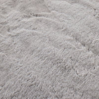 Faux Rabbit Fur Rug Silver 120x180cm