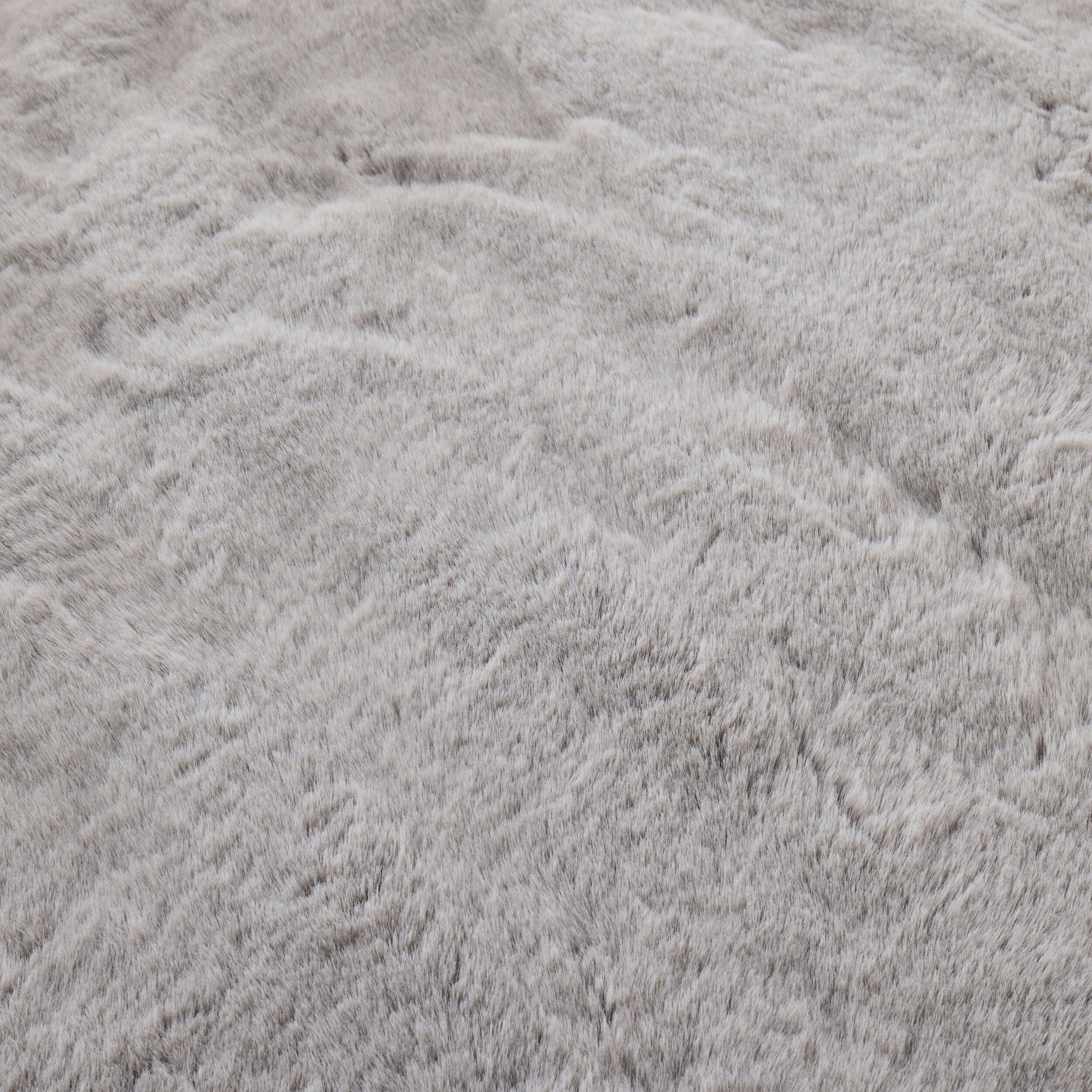 Faux Rabbit Fur Rug Silver 120x180cm