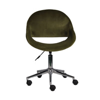 Kip Velvet Desk Chair Olive