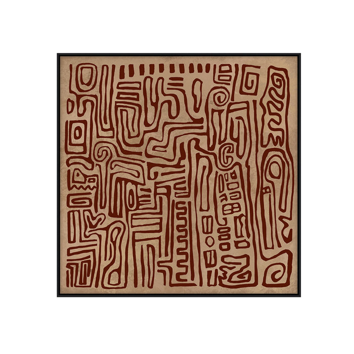 Reverie Labyrinth Framed Textured Artwork 80x80cm