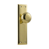 0981 Door Knob Richmond Latch Pair Polished Brass H200xW50xP62mm