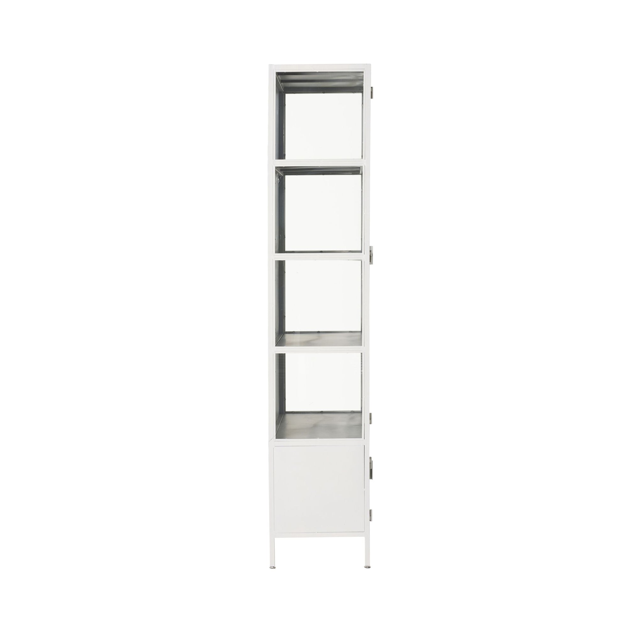 Nero 4 Door Display Cabinet 201 x 92cm White & Grey
