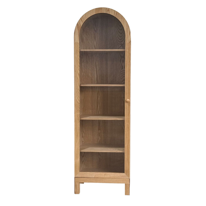 Paige Curved Display Cabinet Natural