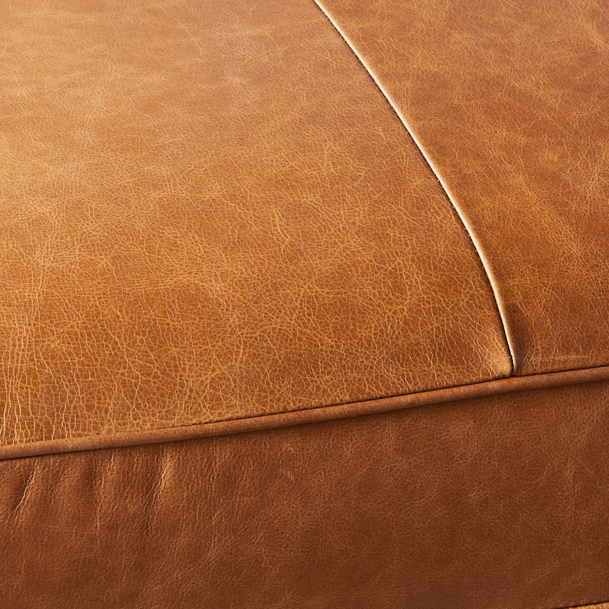 Carson Leather Ottoman Dakota Vintage Brown