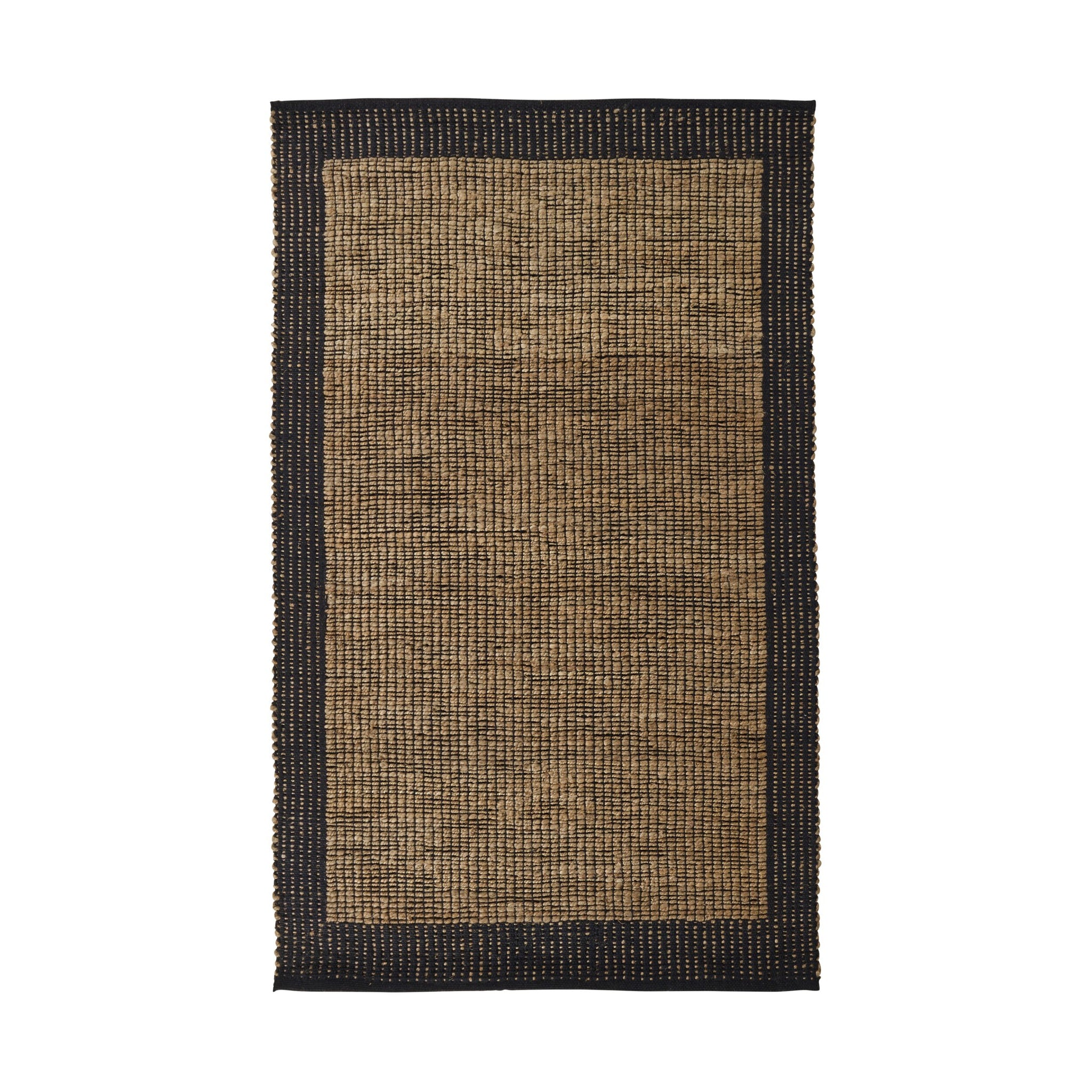 Alhambra Border Jute Rug Walnut 150x240cm