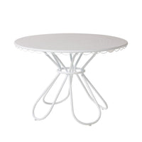 Bonnie Round Outdoor Dining Table 110cm White