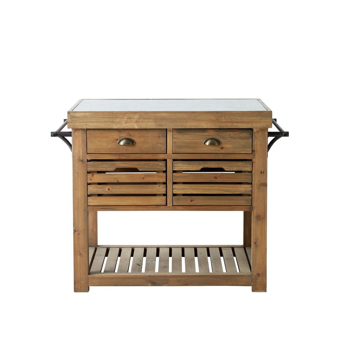 Carter 2 Drawer Island Bench - Image 1