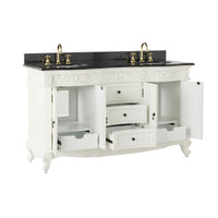 Rosette Granite Top Double Vanity White 1550mm