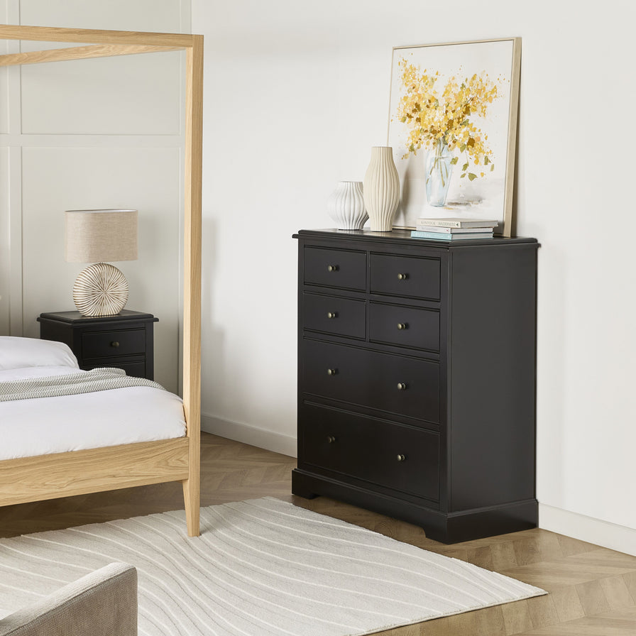 black adult dresser Clover 6 Drawer Chest Black – Early Settler Australia