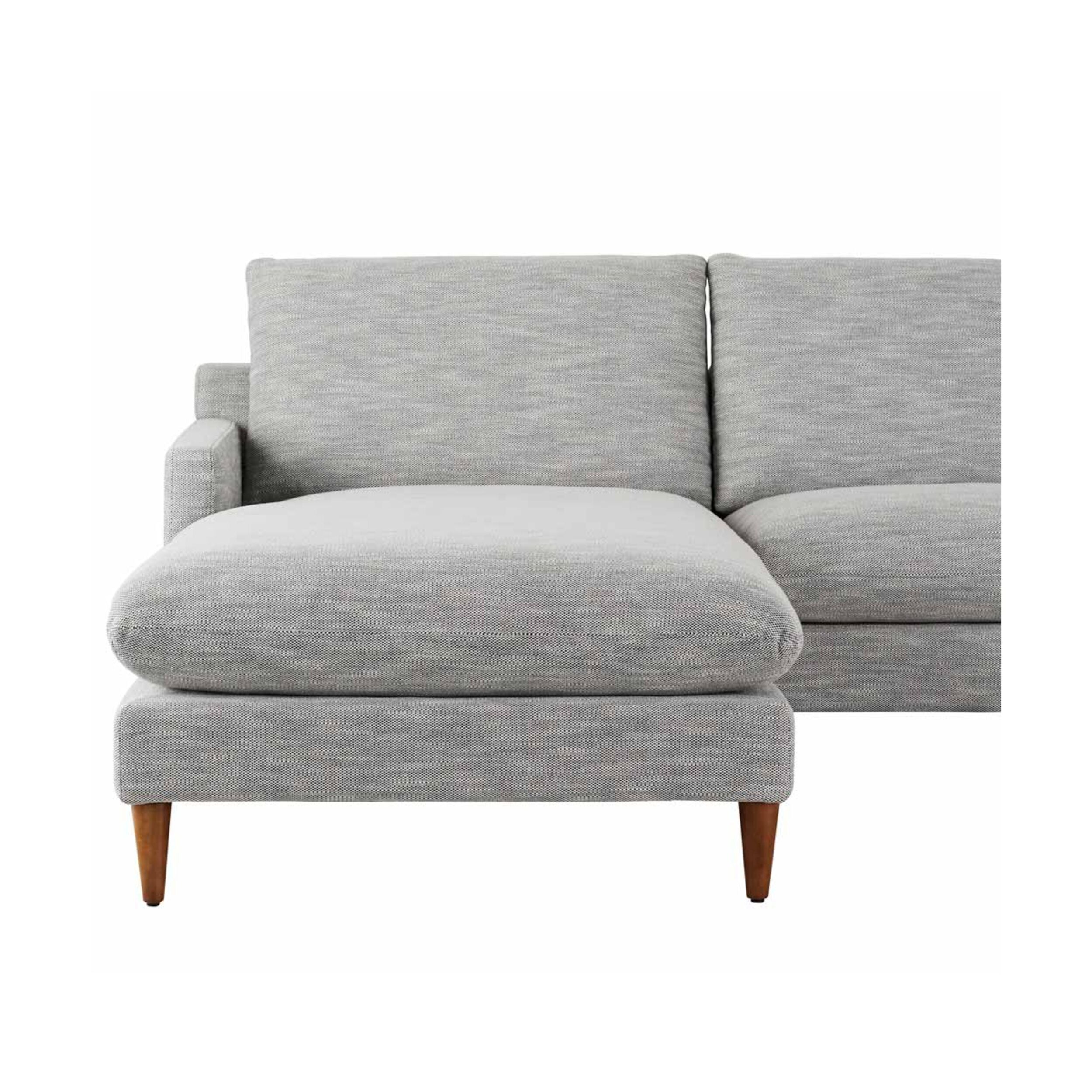 Easton 3 Seater Fabric Sofa with Left Chaise Grey Flint