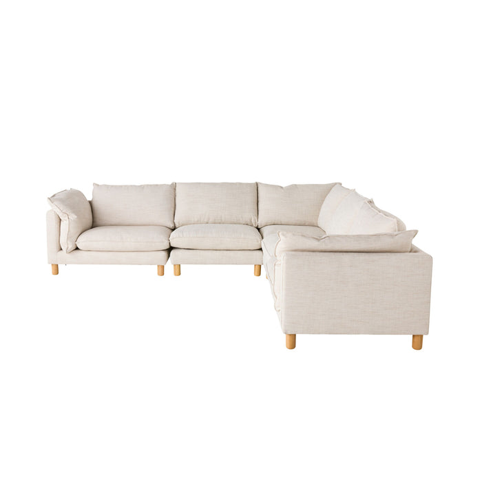 Whitehaven 5 Piece Modular Corner Sofa Eden Natural
