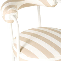 Parri Dining Chair Taupe Stripe