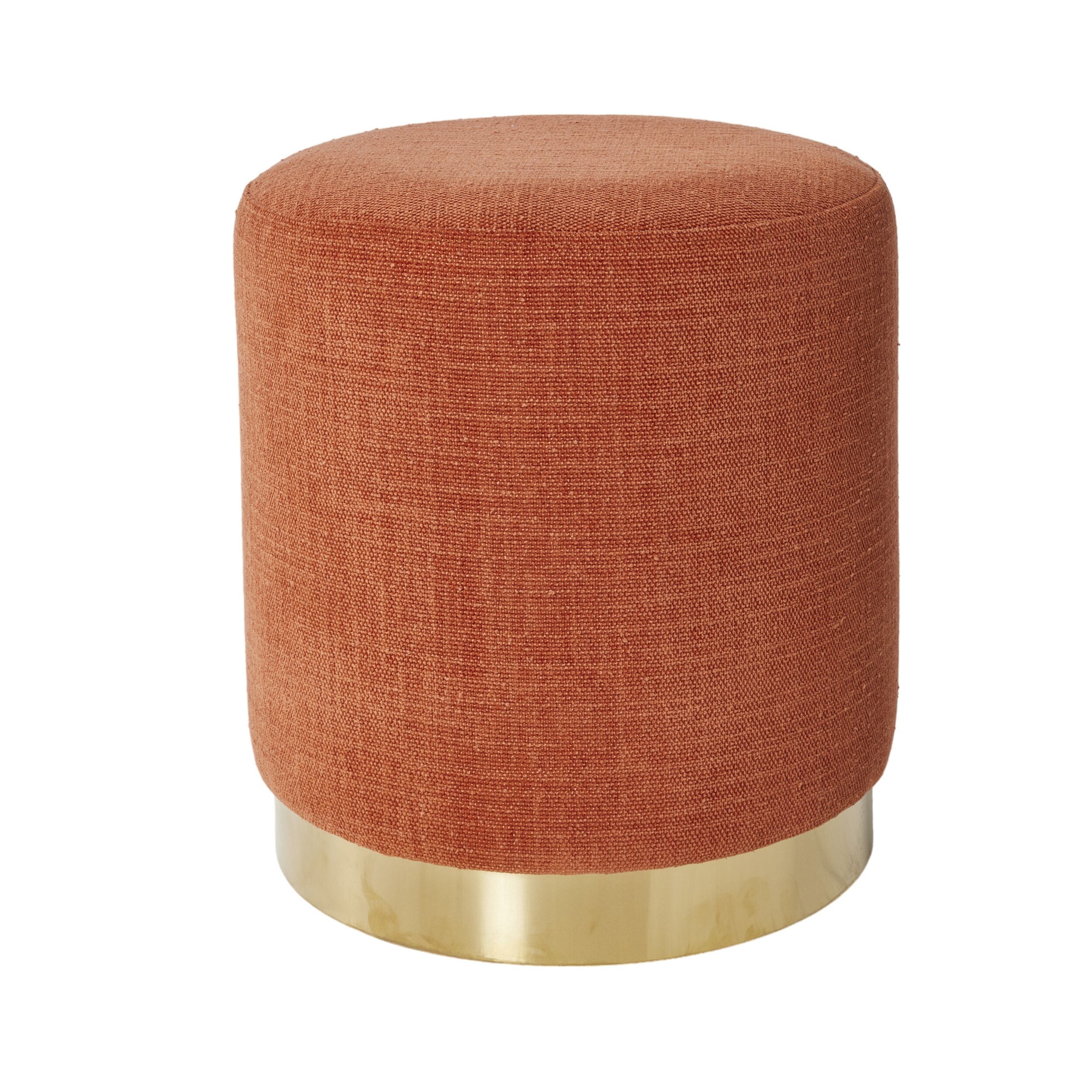 Edie Round Ottoman Solace Tangerine - Image 1