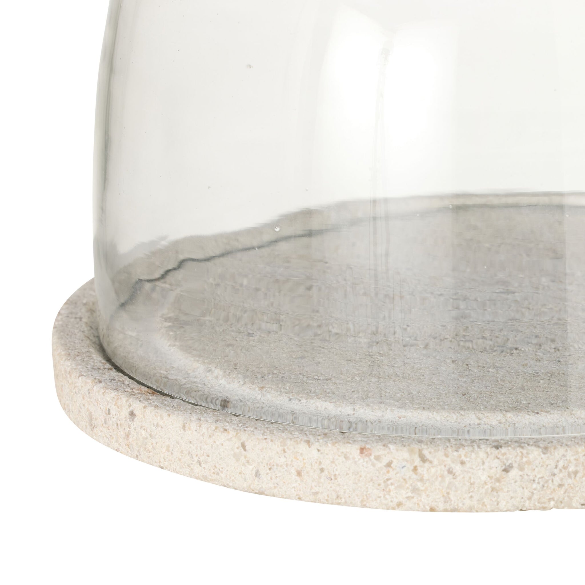 Beige Marble And Glass Cheese Dome