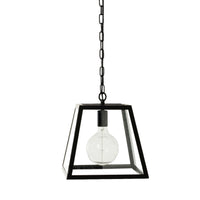 Karter 1 Light Cube Pendant Black 30x20x31cm