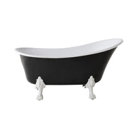 Alto Black Bath 1520mm with White Feet Package