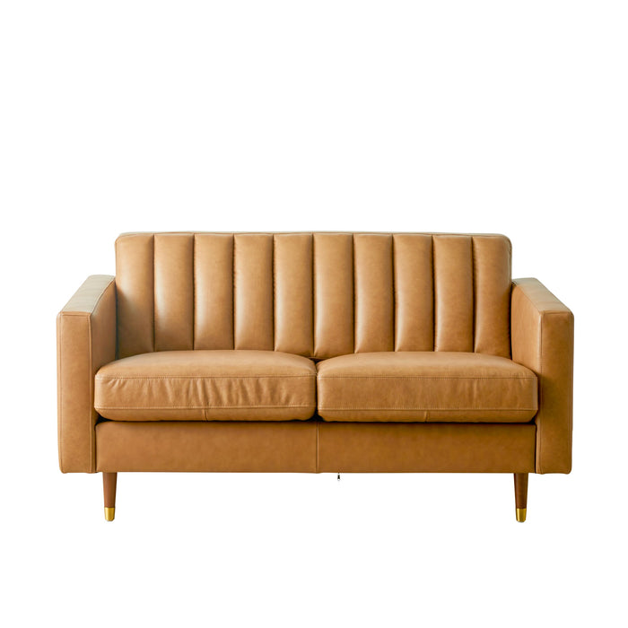 Stitch 2 Seater Leather Sofa Dakota Saddle
