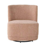 Amala Swivel Occasional Chair Pastel Pink Weave