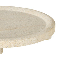 Beige Marble Round Footed Platter