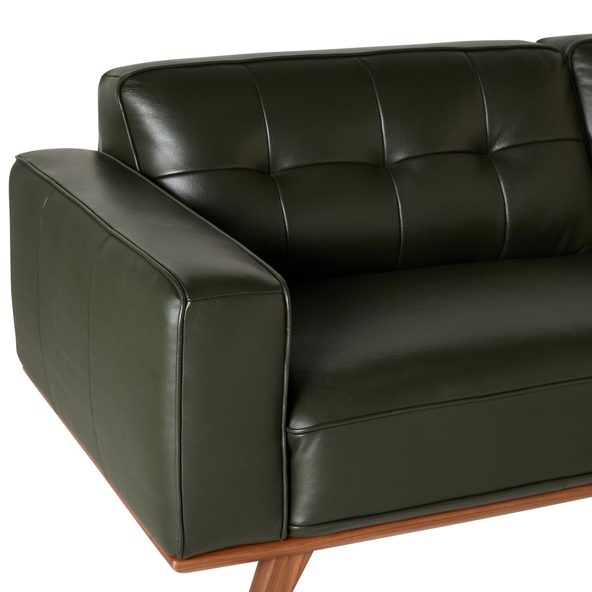 Carson 3 Seater Leather Sofa Fern Green
