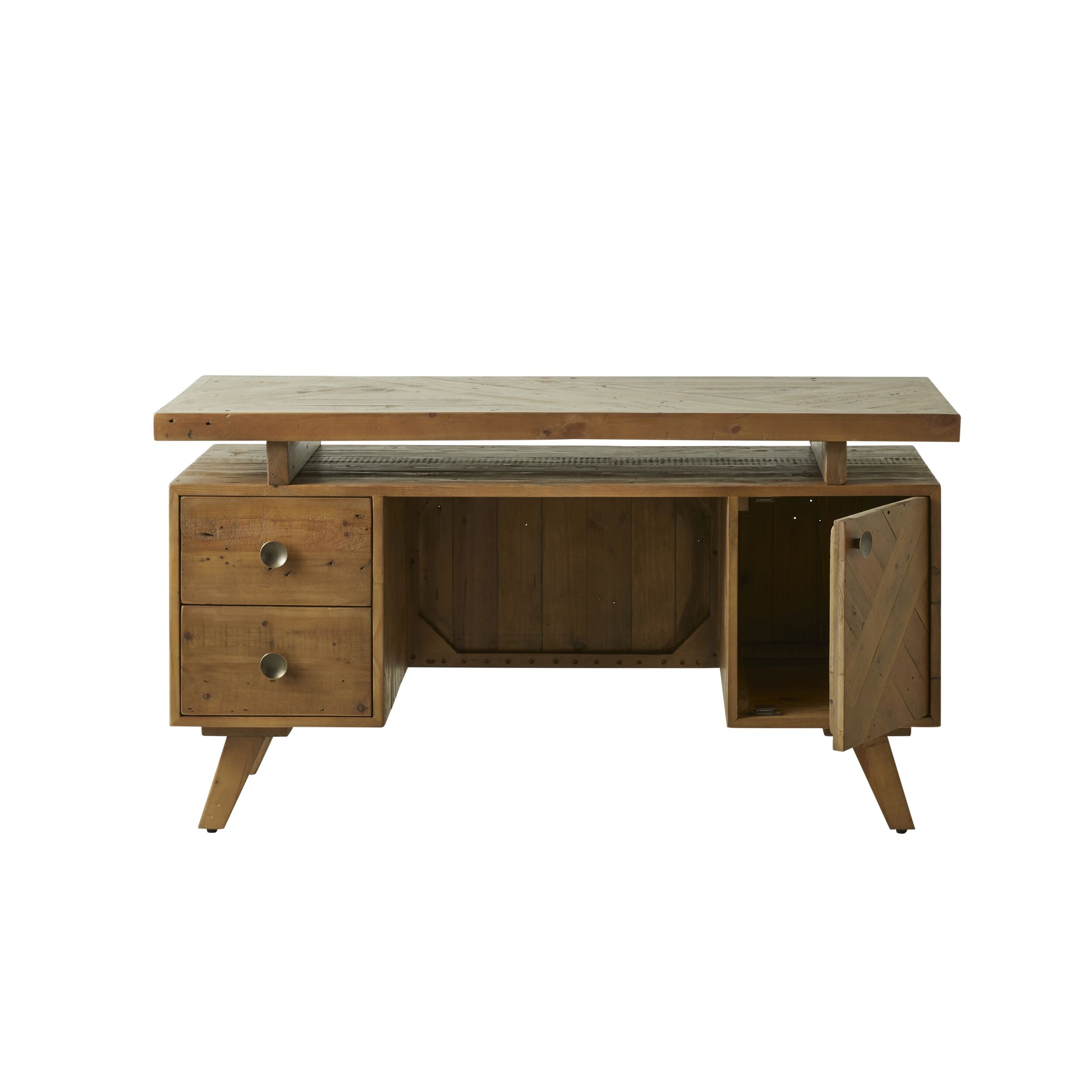 Dawson Reclaimed Timber Double Pedestal Desk