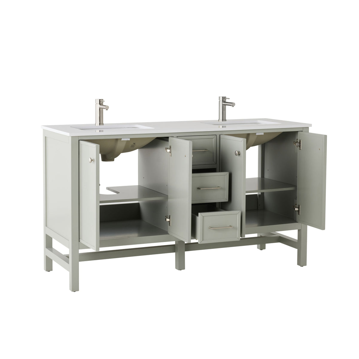 Liam Double Vanity Evergreen Fog 1550mm