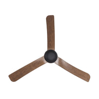 Moreton Indoor/Outdoor DC Ceiling Fan with Remote - Black & Hickory Finish 132cm