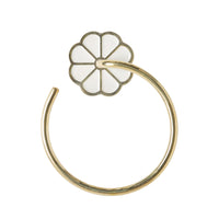 Flora Guest Towel Ring Polished Brass