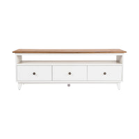 Maine 3 Drawer TV Unit White